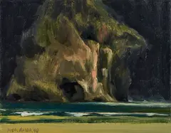 The Wave (Study) 1999 by Rick Amor, 1999, oil on canvas, sold Oct 2019