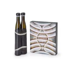 Marion Borgelt, Bottled Histories No. 14 1999, 1999, bees wax, wood, oil, photograph, glass (2)