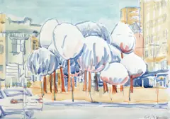 Gunter Christmann, From Streets of Darlo Series No. 1 1994, 1994, watercolour on paper