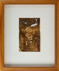 Peter Graham, Immersed in Feed Back (1996), 1996, oil on woodcut on paper