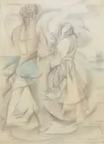 Frank Hinder, Bathers 1939, 1939, pencil on paper