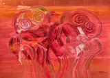 Fiona Omeenyo, Sunset 2004, 2004, synthetic polymer paint on canvas
