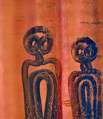Fiona Omeenyo, Brothers 2002, 2002, synthetic polymer paint on canvas