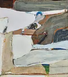 Brett Whiteley, Untitled White Painting III 1961, 1961, oil, tempera charcoal, linen and collage on paper on board