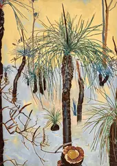 Xanthorrhoea 1987 by Cressida Campbell, 1987, hand painted unique woodblock print on paper, sold Aug 2019