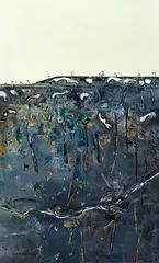 Fred Williams, Mountain Creek, Mount Kosciusko (1976), 1976, oil on canvas