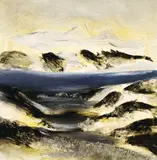 Antarctica 1964 by Sidney Nolan, 1964, oil on composition board, sold Aug 2019
