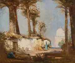 Cairo (1897) by Arthur Streeton, 1897, oil on canvas, sold Aug 2019
