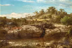 Goodman's Creek, Bacchus Marsh 1876 by Louis Buvelot, 1876, oil on canvas, sold Aug 2019