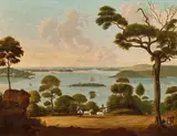 Jacob Janssen, View of Sydney 1850, 1850, oil on canvas