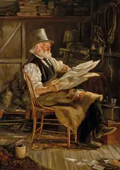 Frederick McCubbin, An Old Politician 1879, 1879, oil on paper on board