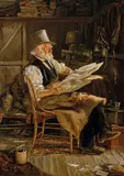 Frederick McCubbin, An Old Politician 1879, 1879, oil on paper on board