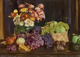 Hans Heysen, Still Life with Fruit and Flowers 1923