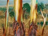 Albert Tucker, Trees 1965, 1965, oil on composition board