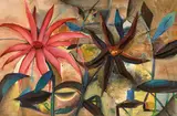 Poinsettia 1957 by Charles Blackman, 1957, oil on composition board, sold Aug 2019