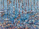 Lin Onus, Guyi Buypuru (Fish and River Rock) (1995), 1995, synthetic polymer paint on canvas