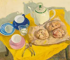 Tea with Rock Cakes 2014 by William Robinson, 2014, oil on canvas, offered Aug 2019