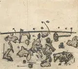 Fred Williams, Chopped Trees (1965-1966), 1965-1966, etching, sugar aquatint and engraving on Arches paper, 1st state of 2