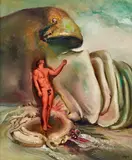 A Question For the Oracle by James Gleeson, oil on composition board, sold Jul 2019