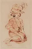 William Dobell, Odette 1933, 1933, ink and wash on paper