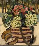 Margaret Preston, Red and White Gumblossom 1929, 1929, oil on canvas