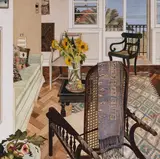 Cressida Campbell, Interior with Sunflowers and Figs (1998)