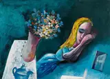Dreaming Alice (1956) by Charles Blackman, 1956, oil and tempera on composition board, offered Apr 2019