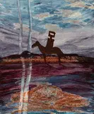 Ned Kelly 1966 by Sidney Nolan, 1966, oil on paper, sold Apr 2019