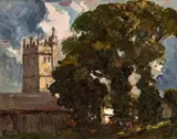 Arthur Streeton, Old Church, Carisbrooke (circa 1910)