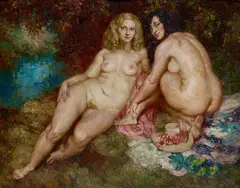 (Summer Idyll) (circa 1938) by Norman Lindsay, 1938, oil on canvas, offered Apr 2019