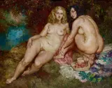 (Summer Idyll) (circa 1938) by Norman Lindsay, 1938, oil on canvas, offered Apr 2019