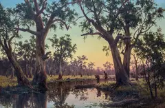 1835-1907, Henry James Johnstone, A Billabong in the Goulburn Valley, Victoria, Australia 1878, 1878, oil on canvas