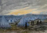 N. Jackson, (Campsite, World War 1) 1914, 1914, watercolour on paper