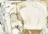 Brett Whiteley, Summer I 1961, 1961, tempera, collage, pencil and charcoal on card
