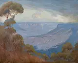 Elioth Gruner, Sunshine and Rain, Jamieson Valley 1914, 1914, oil on canvas on board