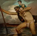 St Christopher (1903) by Rupert Bunny, 1903, oil on canvas, offered Nov 2018