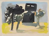 Ned Kelly (1946) by Sidney Nolan, 1946, ink and wash on paper, sold Nov 2018