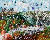 John Perceval, The Frog Pond, oil on canvas