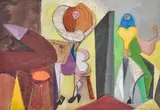 Albert Tucker, (Paris) 1949, 1949, gouache, watercolour and pencil on paper