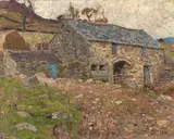David Davies, The Hillside Farm, oil on canvas