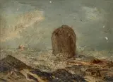 Charles Joseph la Trobe, The Pulpit Rock (1845), 1845, oil on academy board