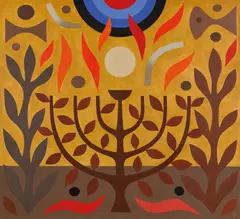 John Coburn, Tree of Life Vl 1980, 1980, oil on canvas