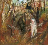 Arthur Boyd, Lovers, Ram and Black Cockatoo (1967), 1967, oil on canvas