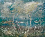 Wangi Landscape by William Dobell, oil on composition board, sold Aug 2018