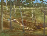 Ray Crooke, Crossing at the Palmer River, Queensland (1971)