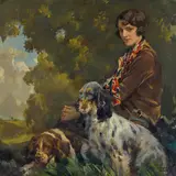 The Blue Setter (1928) by Harold Septimus Power, 1928, oil on canvas, sold Aug 2018