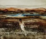 Leda and Swan (1961) by Sidney Nolan, 1961, oil on paper on board, sold Jul 2018