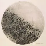 Fred Williams, Circle Landscape, Upwey (1965-1966), 1965-1966, etching, flat biting, engraving, drypoint and mezzotint on paper