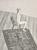 John Brack, Nude in Profile 1978, 1978, lithograph on paper