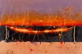 Tim Storrier, Study for Point to Point Evening 1986, 1986, synthetic polymer paint and rope on paper